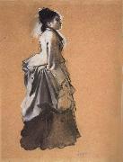 Edgar Degas Young Woman Street Costume oil painting artist